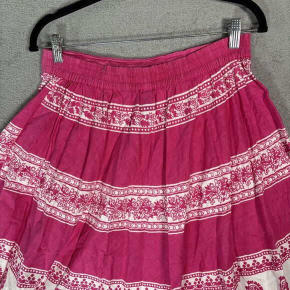 Cynthia Mehra Women's Size S/M Maxi Pink Skirt Aztec Gypsy Fairy Boho Flowy - Picture 12 of 13